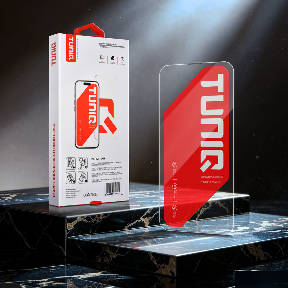 TUNIQ TUNIQ iPhone 14 Screenprotector - Box of 10 Borderless HD - Transparant