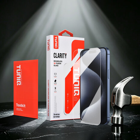 TUNIQ TUNIQ iPhone 15 Pro Max Screenprotector - Box of 10 Borderless HD - Transparant TUNIQ TUNIQ iPhone 15 Pro Max Screenprotector - Box of 10 Borderless HD - Transparant