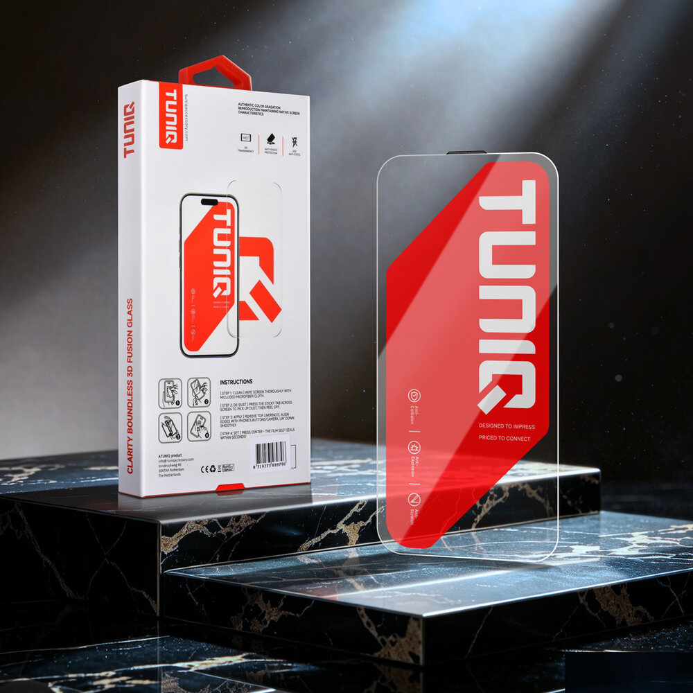 TUNIQ TUNIQ iPhone 16 Pro Display Schutzglas - Box of 10 Borderless HD - Transparent TUNIQ TUNIQ iPhone 16 Pro Display Schutzglas - Box of 10 Borderless HD - Transparent
