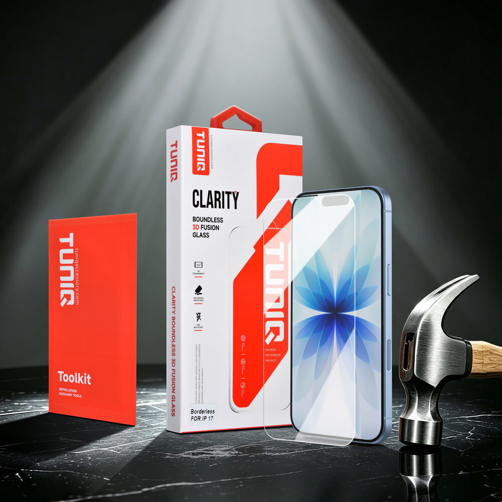 TUNIQ TUNIQ iPhone 17 Display Schutzglas - Box of 10 Borderless HD - Transparent TUNIQ TUNIQ iPhone 17 Display Schutzglas - Box of 10 Borderless HD - Transparent