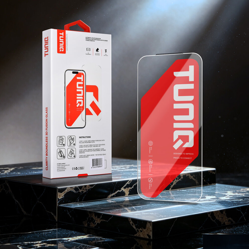 TUNIQ TUNIQ iPhone 17 Pro Display Schutzglas - Box of 10 Borderless HD - Transparent TUNIQ TUNIQ iPhone 17 Pro Display Schutzglas - Box of 10 Borderless HD - Transparent