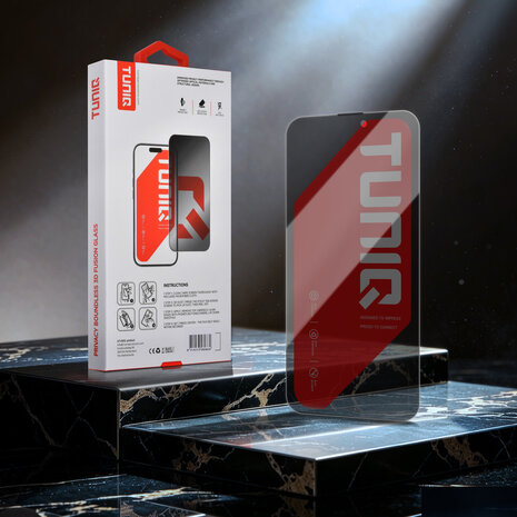 TUNIQ TUNIQ iPhone 14 Pro Display Schutzglas - Box of 10 Borderless Privacy glass - Transparent TUNIQ TUNIQ iPhone 14 Pro Display Schutzglas - Box of 10 Borderless Privacy glass - Transparent