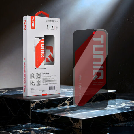 TUNIQ TUNIQ iPhone 16 Display Schutzglas - Box of 10 Borderless Privacy glass - Transparent TUNIQ TUNIQ iPhone 16 Display Schutzglas - Box of 10 Borderless Privacy glass - Transparent