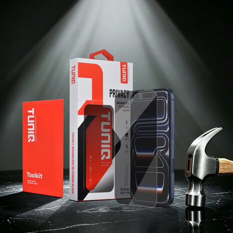 TUNIQ TUNIQ iPhone 17 Pro Display Schutzglas - Box of 10 Borderless Privacy glass - Transparent TUNIQ TUNIQ iPhone 17 Pro Display Schutzglas - Box of 10 Borderless Privacy glass - Transparent
