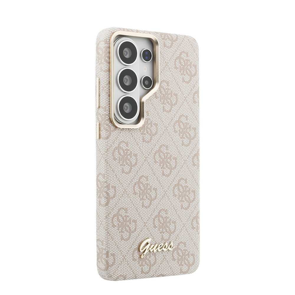 Guess Guess Galaxy S26 Ultra Backcover hoesje - PU 4G Script Metal Logo Magsafe - Roze Guess Guess Galaxy S26 Ultra Backcover hoesje - PU 4G Script Metal Logo Magsafe - Roze