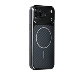 TUNIQ TUNIQ iPhone 18 Pro Max Backcover hoesje - Magsafe With fiber pattern PC - Zwart TUNIQ TUNIQ iPhone 18 Pro Max Backcover hoesje - Magsafe With fiber pattern PC - Zwart