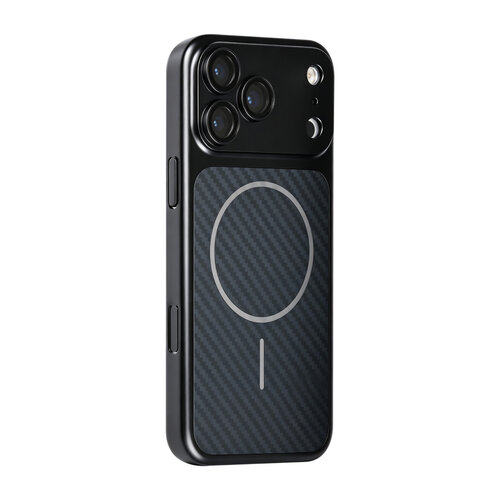 TUNIQ TUNIQ iPhone 18 Pro Max/iPhone 17 Pro Max Handyhülle MagSafe PC Fasermuster - Schwarz
