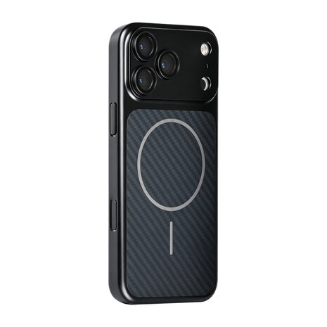 TUNIQ TUNIQ iPhone 18 Pro Max Back cover coque - Magsafe With fiber pattern PC - Noir TUNIQ TUNIQ iPhone 18 Pro Max Back cover coque - Magsafe With fiber pattern PC - Noir