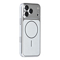 TUNIQ TUNIQ iPhone 18 Pro Max/iPhone 17 Pro Max Coque - MagSafe - PC à motif de fibres - Argent
