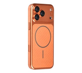 TUNIQ TUNIQ iPhone 18 Pro Max Backcover hoesje - Magsafe With fiber pattern PC - Oranje