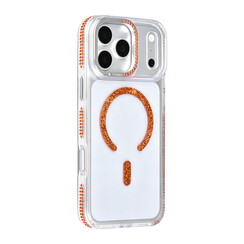TUNIQ iPhone 18 Pro Max Backcover hoesje - Diamond MagSafe TPU+PC - Oranje