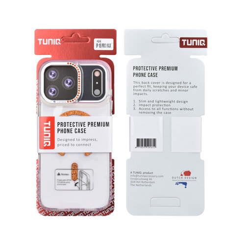 TUNIQ TUNIQ iPhone 18 Pro Max/iPhone 17 Pro Max Coque - Diamond - MagSafe - TPU+PC - Orange