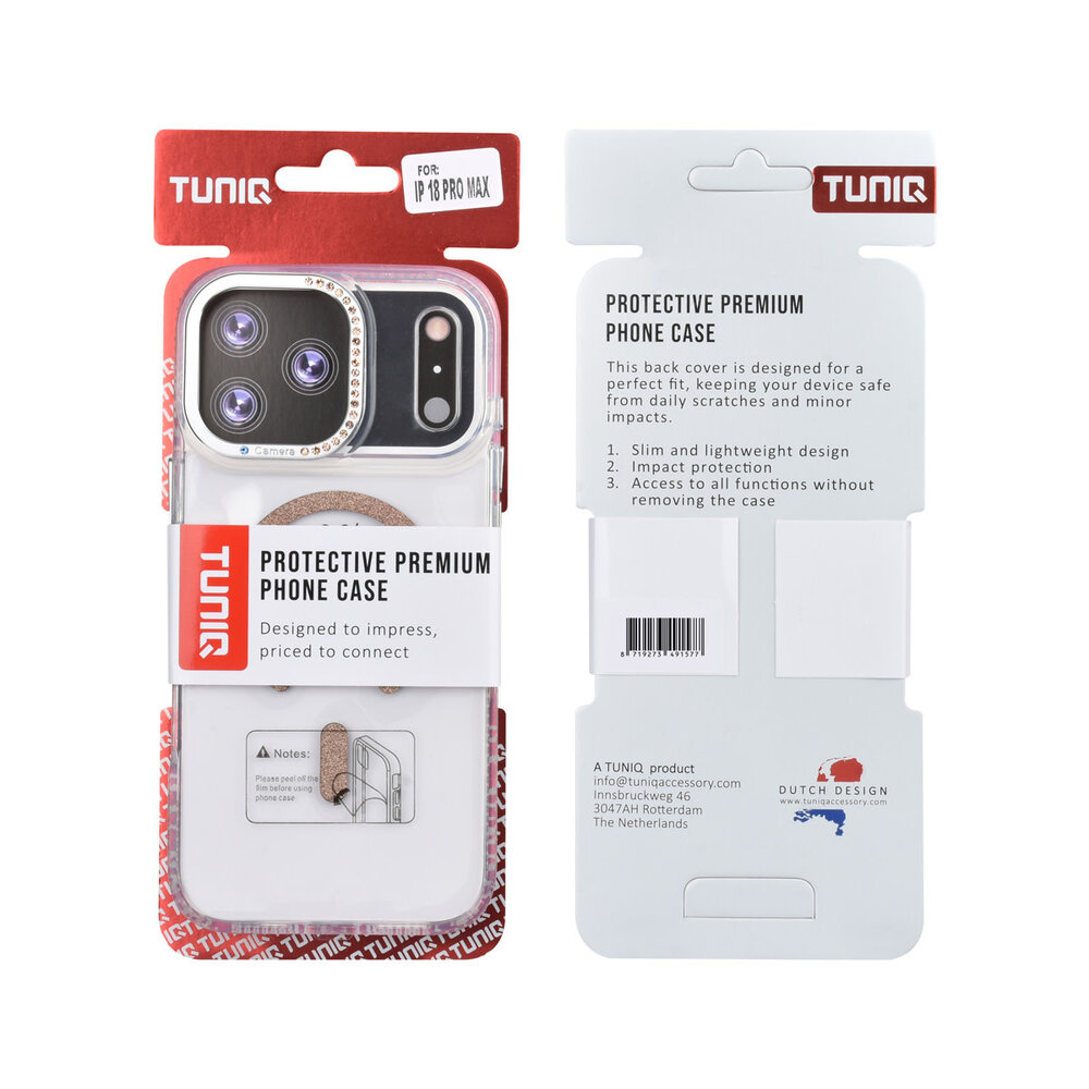 TUNIQ TUNIQ iPhone 18 Pro Max Back-Cover hul - Diamond MagSafe TPU+PC - Gold TUNIQ TUNIQ iPhone 18 Pro Max Back-Cover hul - Diamond MagSafe TPU+PC - Gold