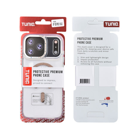 TUNIQ TUNIQ iPhone 18 Pro Max Back-Cover hul - Diamond MagSafe TPU+PC - Gold TUNIQ TUNIQ iPhone 18 Pro Max Back-Cover hul - Diamond MagSafe TPU+PC - Gold