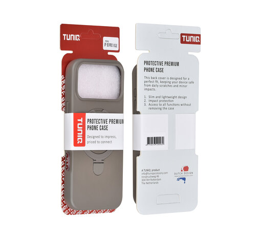 TUNIQ TUNIQ iPhone 18 Pro Max Back cover case - Back cover case TPU - Grey