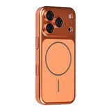 TUNIQ TUNIQ iPhone 18 Pro Back-Cover hul - Magsafe With fiber pattern PC - Orange TUNIQ TUNIQ iPhone 18 Pro Back-Cover hul - Magsafe With fiber pattern PC - Orange