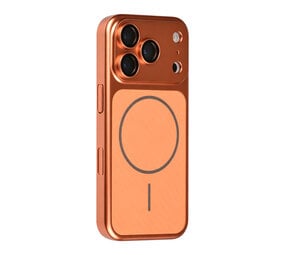 TUNIQ TUNIQ iPhone 18 Pro Back cover coque - Magsafe With fiber pattern PC - Orange