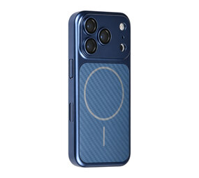 TUNIQ TUNIQ iPhone 18 Pro Back cover case - Magsafe With fiber pattern PC - Blue TUNIQ TUNIQ iPhone 18 Pro Back cover case - Magsafe With fiber pattern PC - Blue