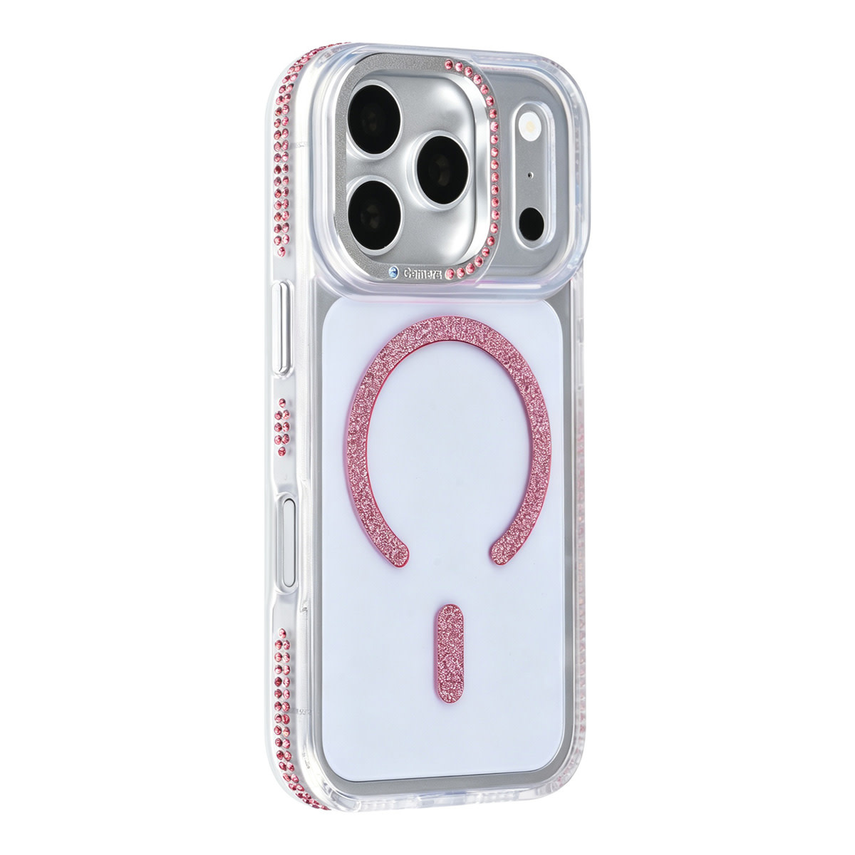 TUNIQ TUNIQ iPhone 18 Pro Backcover hoesje - Diamond MagSafe TPU+PC - Roze