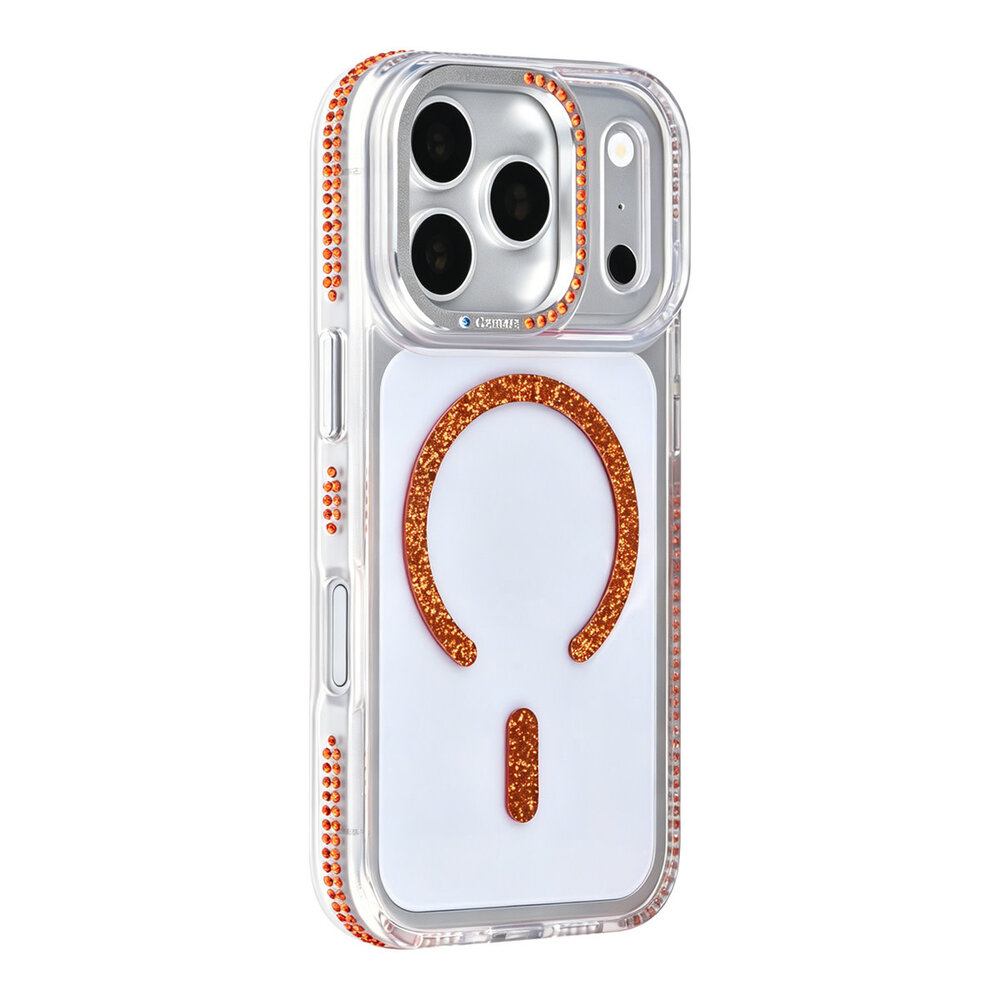 TUNIQ TUNIQ iPhone 18 Pro Back cover coque - Diamond MagSafe TPU+PC - Orange TUNIQ TUNIQ iPhone 18 Pro Back cover coque - Diamond MagSafe TPU+PC - Orange