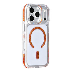 TUNIQ iPhone 18 Pro Backcover hoesje - Diamond MagSafe TPU+PC - Oranje