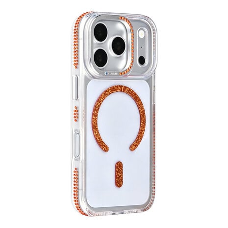 TUNIQ TUNIQ iPhone 18 Pro Back-Cover hul - Diamond MagSafe TPU+PC - Orange TUNIQ TUNIQ iPhone 18 Pro Back-Cover hul - Diamond MagSafe TPU+PC - Orange