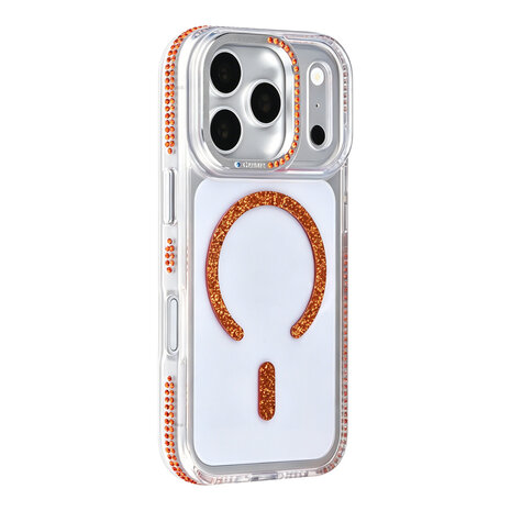 TUNIQ TUNIQ iPhone 18 Pro Backcover hoesje - Diamond MagSafe TPU+PC - Oranje