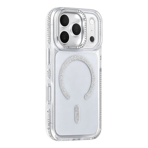 TUNIQ TUNIQ iPhone 18 Pro/iPhone 17 Pro Handyhülle MagSafe TPU und PC Diamantmuster - Grau
