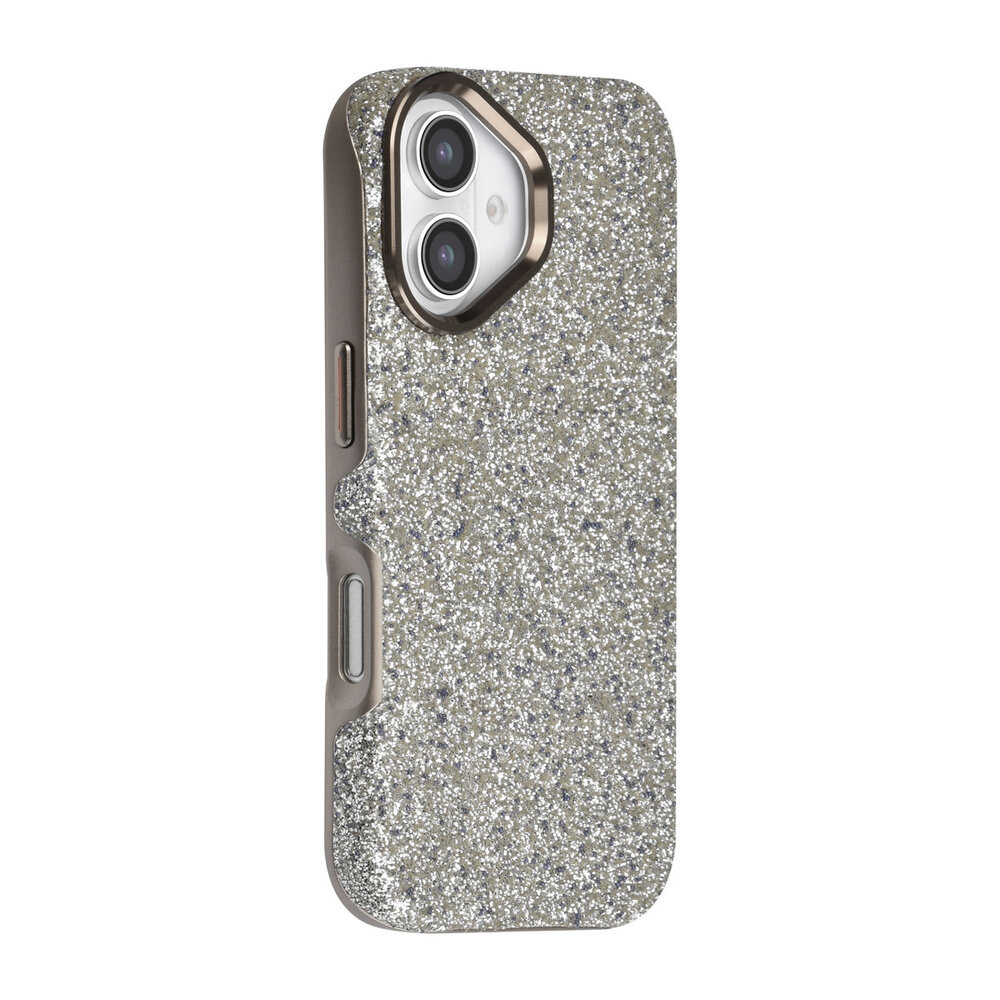 TUNIQ TUNIQ iPhone 18 Backcover hoesje - Glitter Magsafe TPU+PC - Zilver