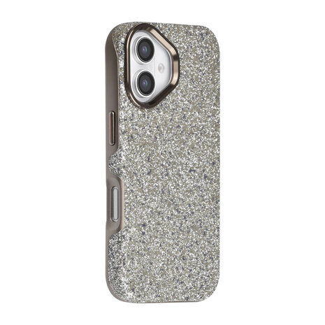 TUNIQ TUNIQ iPhone 18 Back cover coque - Glitter Magsafe TPU+PC - Argent TUNIQ TUNIQ iPhone 18 Back cover coque - Glitter Magsafe TPU+PC - Argent