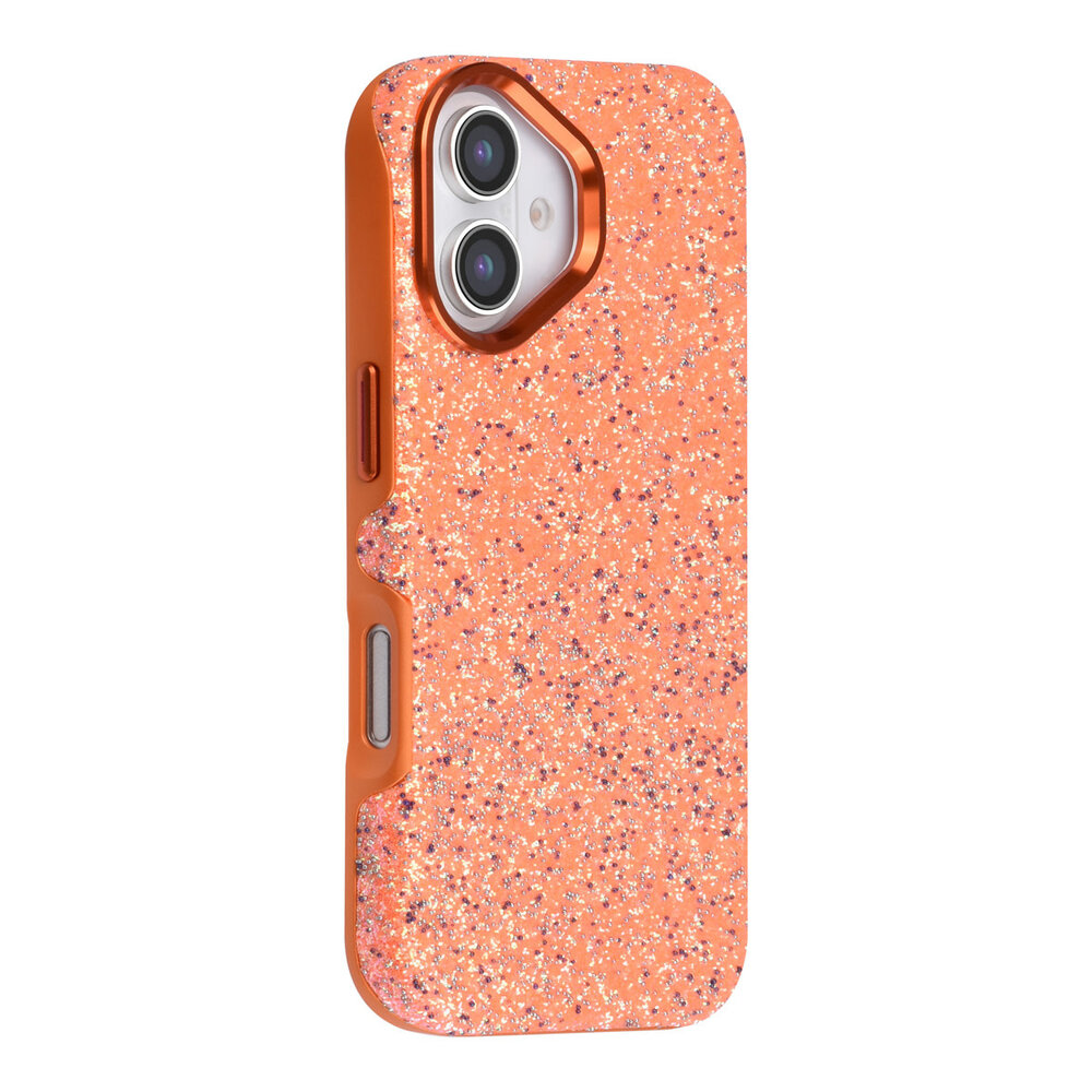 TUNIQ TUNIQ iPhone 18 Back cover coque - Glitter Magsafe TPU+PC - Orange TUNIQ TUNIQ iPhone 18 Back cover coque - Glitter Magsafe TPU+PC - Orange