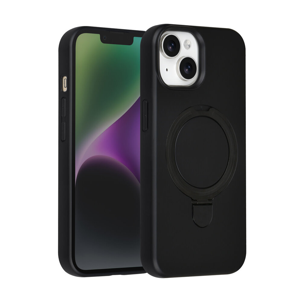 TUNIQ TUNIQ iPhone 14 Backcover hoesje - Magsafe With stand TPU - Zwart TUNIQ TUNIQ iPhone 14 Backcover hoesje - Magsafe With stand TPU - Zwart