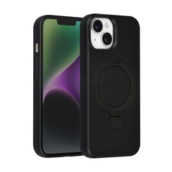 TUNIQ iPhone 14 Back-Cover hul - Magsafe With stand TPU - Schwarz