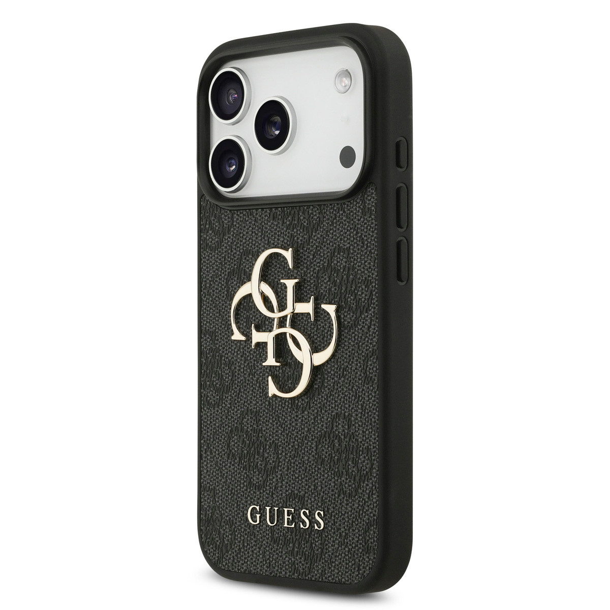 Guess Guess iPhone 18 Pro Backcover hoesje - HC 4G PU Big Logo - Zwart, foto 2 van 6