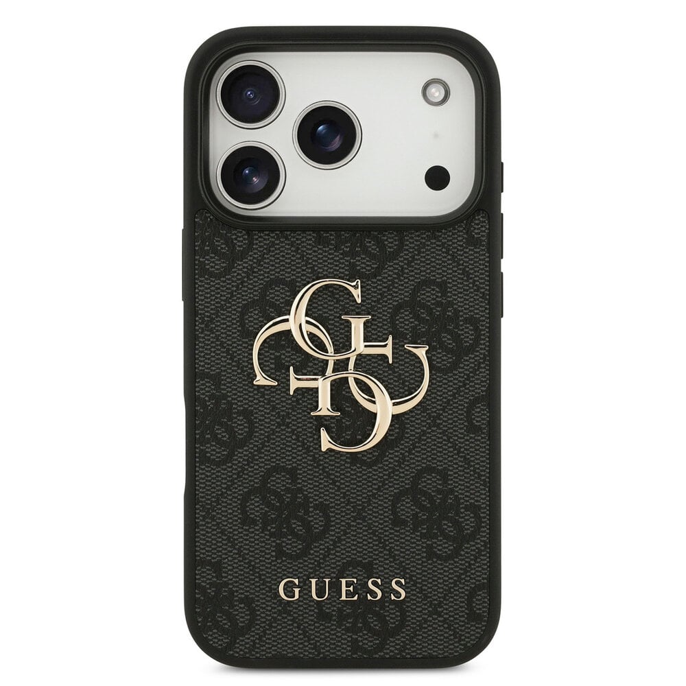 Guess Guess iPhone 18 Pro Back cover case - HC 4G PU Big Logo - Black Guess Guess iPhone 18 Pro Back cover case - HC 4G PU Big Logo - Black