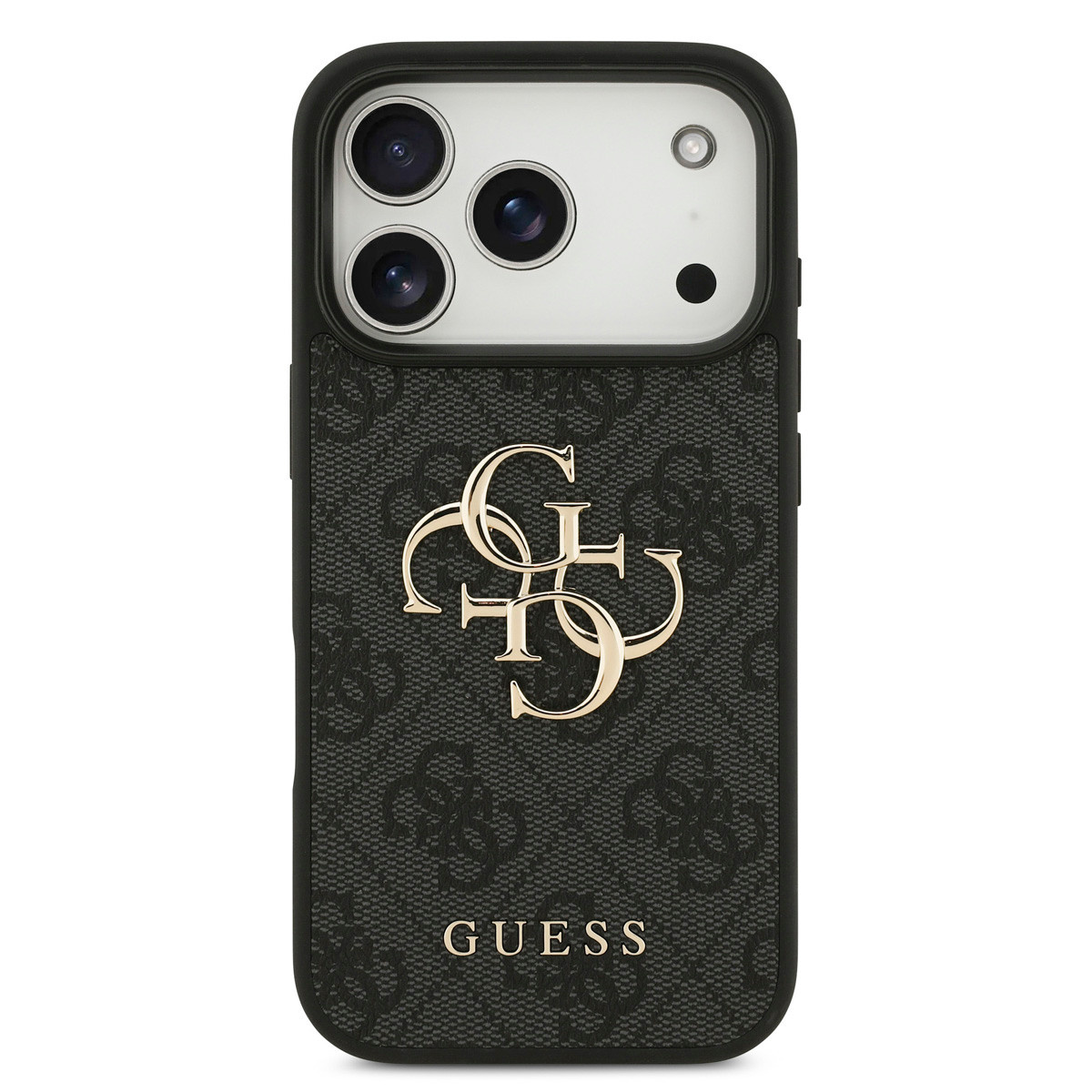 Guess Guess iPhone 18 Pro Backcover hoesje - HC 4G PU Big Logo - Zwart, foto 3 van 6