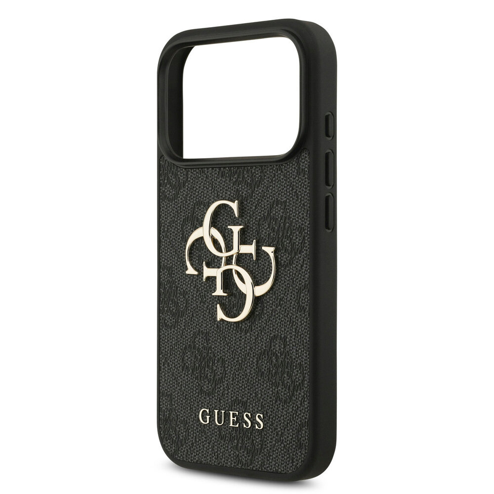 Guess Guess iPhone 18 Pro Back cover case - HC 4G PU Big Logo - Black Guess Guess iPhone 18 Pro Back cover case - HC 4G PU Big Logo - Black