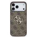 Guess Guess iPhone 18 Pro/iPhone 17 Pro Hartschalenhülle PU 4G Großes Logo - Braun