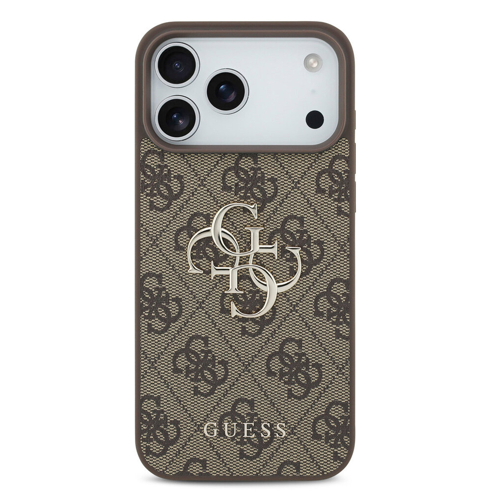 Guess Guess iPhone 18 Pro Back cover coque - HC 4G PU Big Logo - Marron Guess Guess iPhone 18 Pro Back cover coque - HC 4G PU Big Logo - Marron