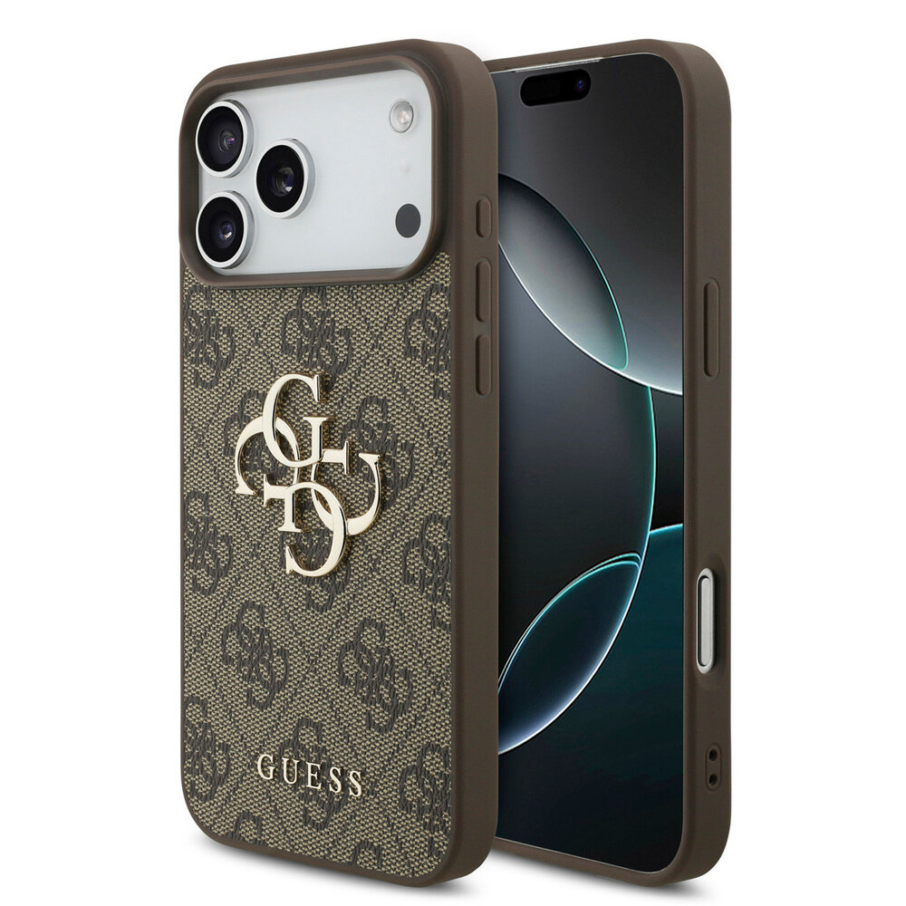 Guess Guess iPhone 18 Pro Max Back-Cover hul - HC 4G PU Big Logo - Braun