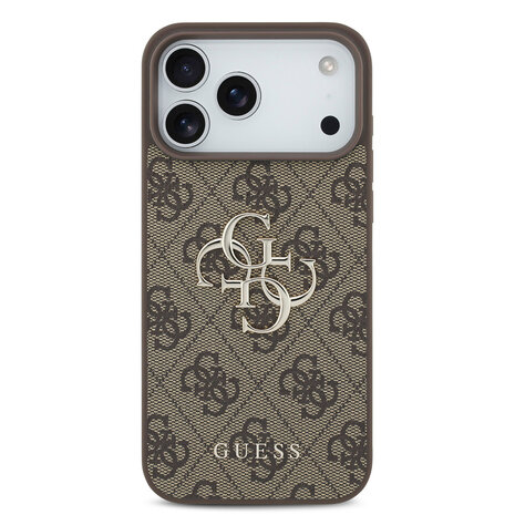 Guess Guess iPhone 18 Pro Max Back cover case - HC 4G PU Big Logo - Brown Guess Guess iPhone 18 Pro Max Back cover case - HC 4G PU Big Logo - Brown