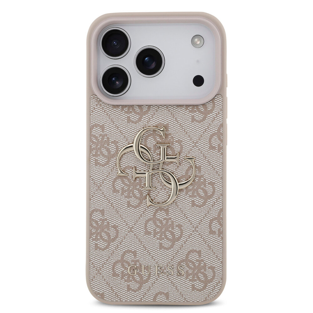 Guess Guess iPhone 18 Pro Back cover coque - HC 4G PU Big Logo - Rose Guess Guess iPhone 18 Pro Back cover coque - HC 4G PU Big Logo - Rose