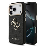 Guess Guess iPhone 18 Pro Back cover case - HC 4G PU With Big 4G Classic Logo GD - Black Guess Guess iPhone 18 Pro Back cover case - HC 4G PU With Big 4G Classic Logo GD - Black