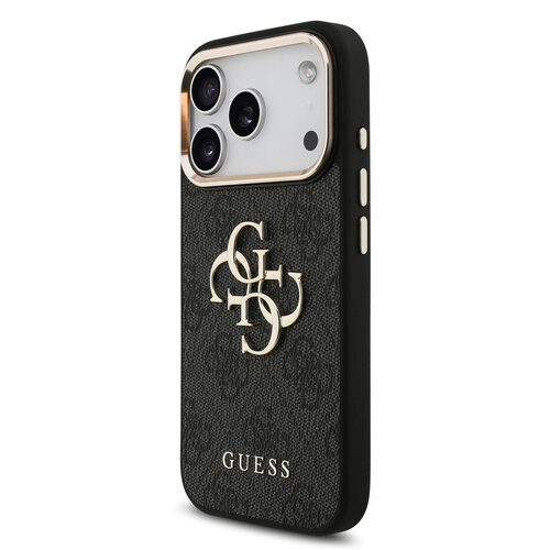 Guess Guess iPhone 18 Pro/iPhone 17 Pro Hartschalenhülle PU 4G Großes klassisches 4G-Logo GD - Schwarz
