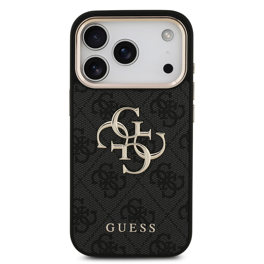 Guess Guess iPhone 18 Pro Back cover coque - HC 4G PU With Big 4G Classic Logo GD - Noir Guess Guess iPhone 18 Pro Back cover coque - HC 4G PU With Big 4G Classic Logo GD - Noir