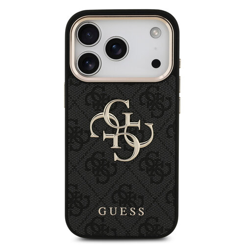 Guess Guess iPhone 18 Pro/iPhone 17 Pro Hartschalenhülle PU 4G Großes klassisches 4G-Logo GD - Schwarz