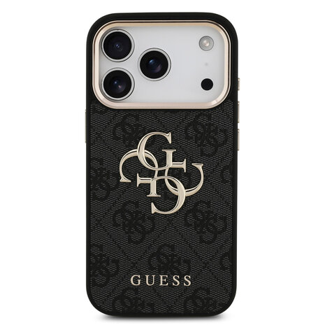 Guess Guess iPhone 18 Pro Back cover coque - HC 4G PU With Big 4G Classic Logo GD - Noir Guess Guess iPhone 18 Pro Back cover coque - HC 4G PU With Big 4G Classic Logo GD - Noir