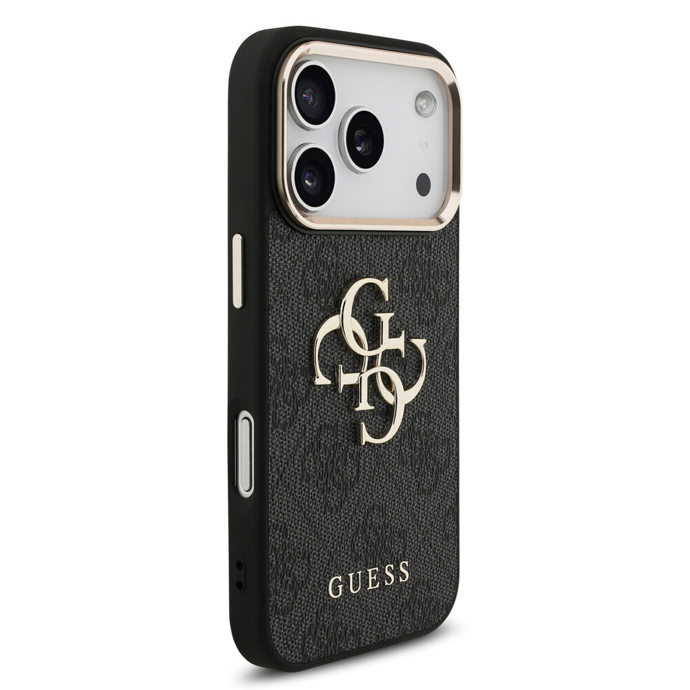 Guess Guess iPhone 18 Pro Back cover coque - HC 4G PU With Big 4G Classic Logo GD - Noir Guess Guess iPhone 18 Pro Back cover coque - HC 4G PU With Big 4G Classic Logo GD - Noir