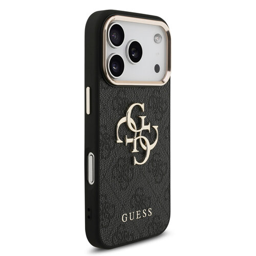 Guess Guess iPhone 18 Pro/iPhone 17 Pro Hartschalenhülle PU 4G Großes klassisches 4G-Logo GD - Schwarz