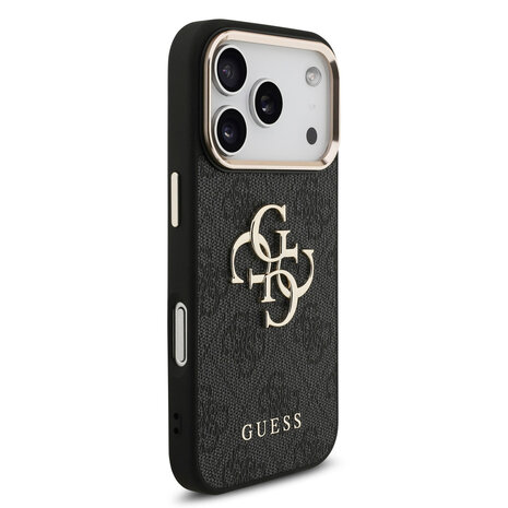 Guess Guess iPhone 18 Pro Backcover hoesje - HC 4G PU With Big 4G Classic Logo GD - Zwart Guess Guess iPhone 18 Pro Backcover hoesje - HC 4G PU With Big 4G Classic Logo GD - Zwart